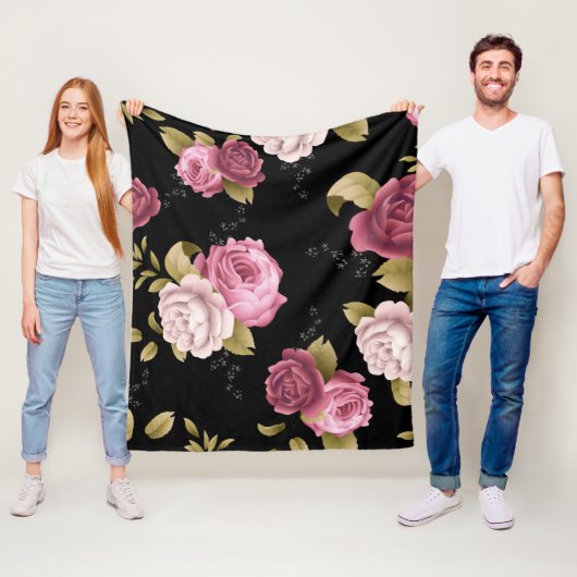 バラ3 フリースブランケット (インサイチュ)