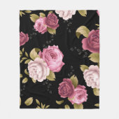 バラ3 フリースブランケット (正面)