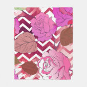 バラ3 フリースブランケット (正面)