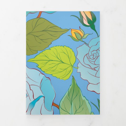 バラ3 三つ折りクリスマスカード (カバー)