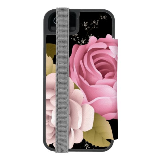 バラ3 INCIPIO iPhoneウォレットケース (フォリオ裏面)