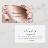 バラ3Dエフェクトフレームエレガントメイクアップスキニー 名刺 (正面/裏面)