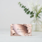 バラ3Dエフェクトフレームエレガントメイクアップスキニー 名刺 (スタンド正面)