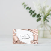 バラ3Dエフェクトフレームエレガントメイクアップ銅 名刺 (スタンド正面)