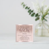 バラ40%オフ割引ロゴヘアグリッターバルーン 予約カード (スタンド正面)