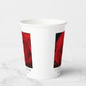 バラ40thルビー結婚の記念日 紙コップ (右)