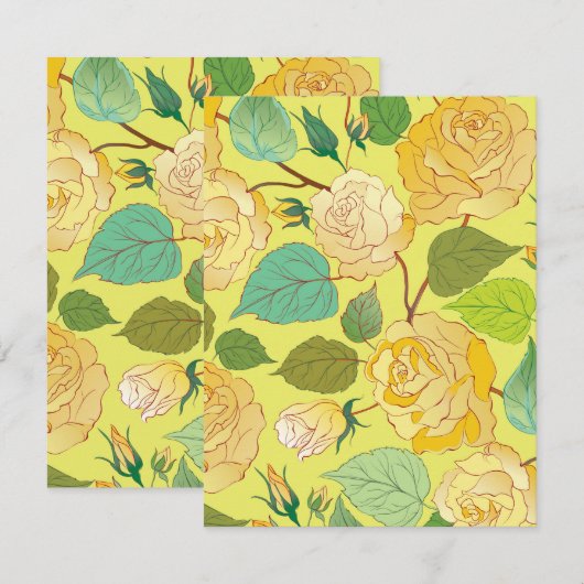 バラ4 ノートカード (正面/裏面)