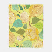 バラ4 フリースブランケット (正面)