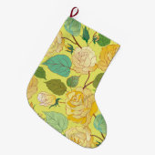 バラ4 ラージクリスマスストッキング (正面 (吊り時))