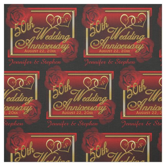 バラ50周結婚年記念 ファブリック (見本)