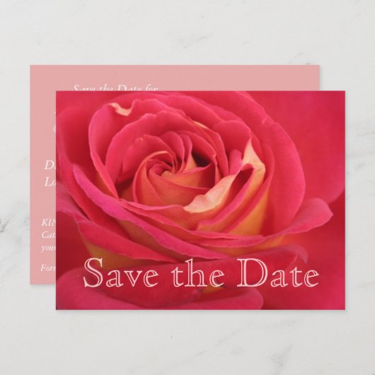 バラ60回目の誕生祝いを保存 –  案内ポストカード (正面/裏面)