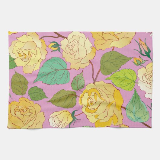 バラ6 キッチンタオル (横)