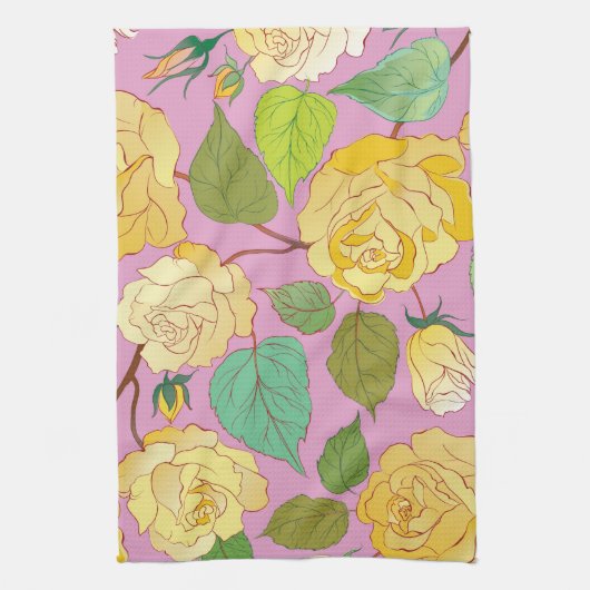 バラ6 キッチンタオル (縦)