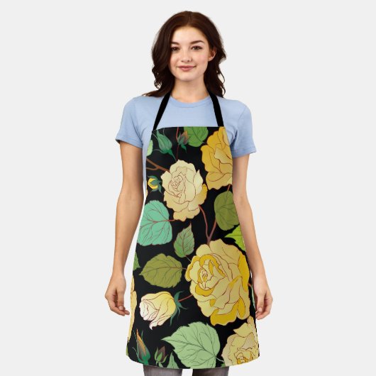 バラ8 エプロン (着用した状態)