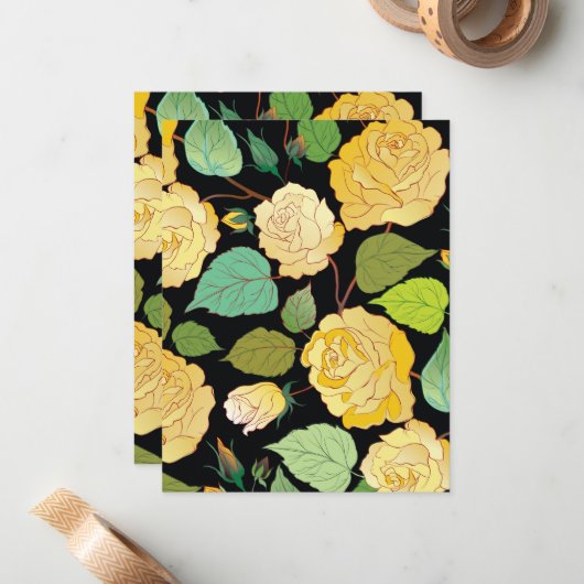 バラ8 ノートカード (正面/裏面インサイチュ)