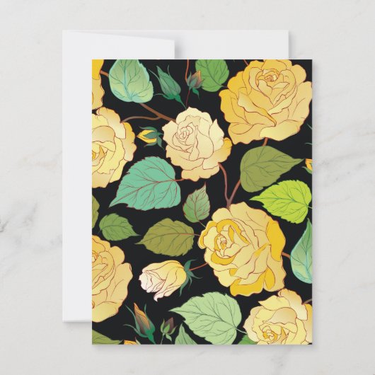 バラ8 ノートカード (裏面)