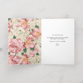 バラ・あじさい卒業写真ありがとう 箔グリーティングカード (内側レイダウン)