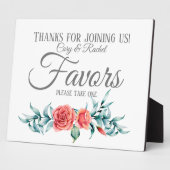 バラ&かわいらしユーカリプトゥスブーケ結婚式の引き出物 フォトプラーク (側面)