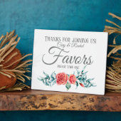 バラ&かわいらしユーカリプトゥスブーケ結婚式の引き出物 フォトプラーク (側面)