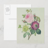 バラ、アネモン、クレマチド ポストカード (正面/裏面)