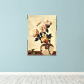 バラ、アンリ・ファンタン=ラトゥールの作品 キャンバスプリント (インサイチュ (ウッドフロア))