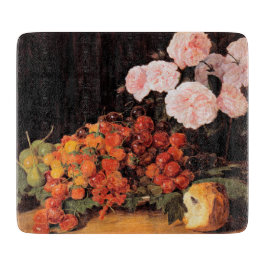 バラ、イチゴとパンを使った静物体験 カッティングボード