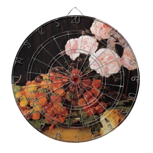 バラ、イチゴとパンを使った静物体験 ダーツボード (正面)