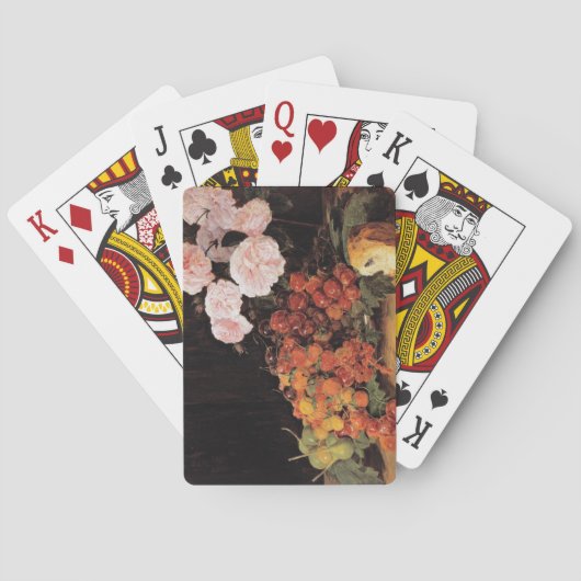 バラ、イチゴとパンを使った静物体験 トランプ (裏面)