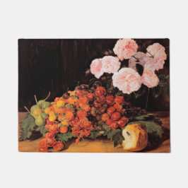 バラ、イチゴとパンを使った静物体験 ドアマット