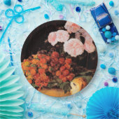 バラ、イチゴとパンを使った静物体験 ペーパープレート (パーティー)