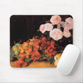バラ、イチゴとパンを使った静物体験 マウスパッド (マウス)