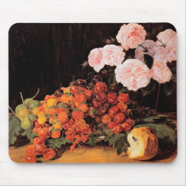 バラ、イチゴとパンを使った静物体験 マウスパッド