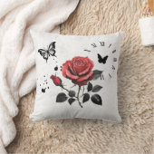 バラ、インクおよび時刻 クッション (ブランケット)