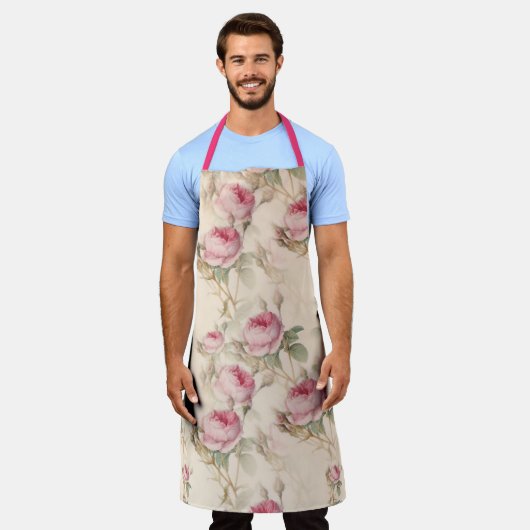 バラ エプロン (着用した状態)