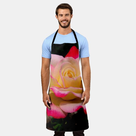 バラ エプロン (着用した状態)