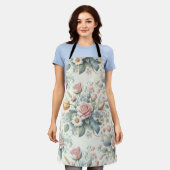 バラ エプロン (着用した状態)