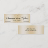 バラ·エレガント金ゴールド·ディプロマ·ネーム·カード挿入 コーリングカード (正面/裏面)