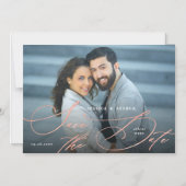 バラ·エレガント金ゴールド·マグネットの保存 マグネット招待状 (正面)