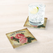 バラ・オブ・プロヴァンス、フランス・グラス・コースター ガラスコースター (アングル)