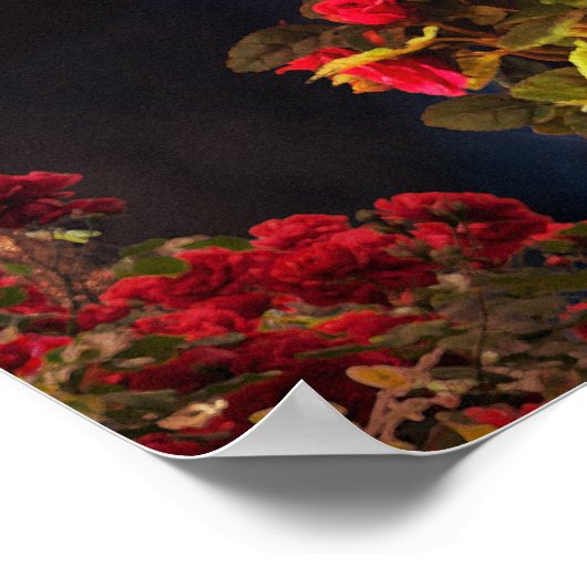 バラ（オレンジ） ポスター (角)