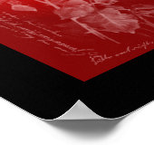 バラ・オン・レッド・ポスター ポスター (角)