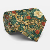 バラ&カーネーションバロックスタイル ネクタイ (ロール)