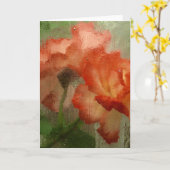 バラ（ガラスの裏側） カード (黄色い花)