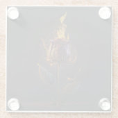 バラ ガラスコースター (裏面)