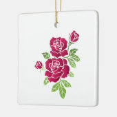 「バラ・ガーデン・ドリームズ」 セラミックオーナメント (左)