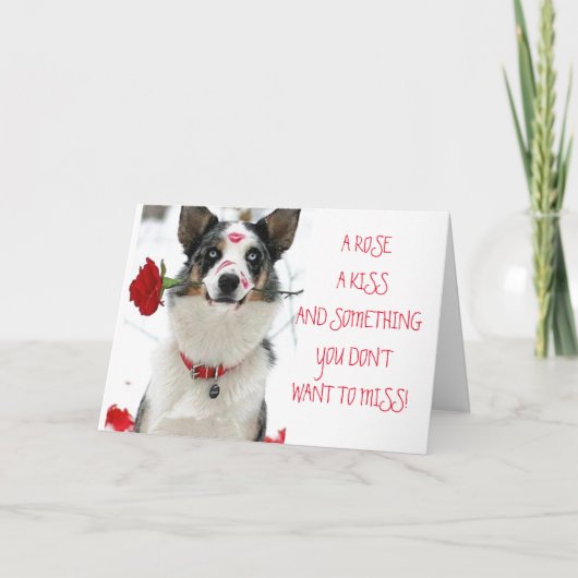 バラ、キス祝、当社の「記念日」 カード (正面)