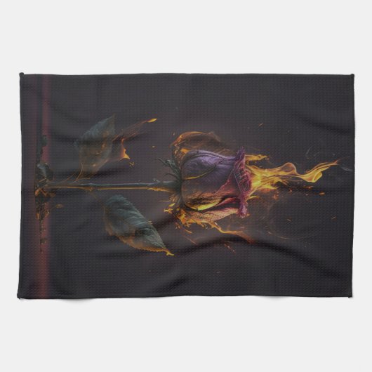 バラ キッチンタオル (横)