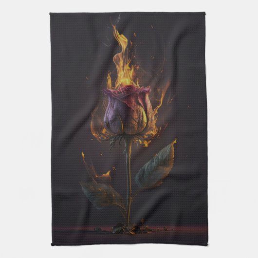 バラ キッチンタオル (縦)