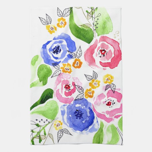 バラ キッチンタオル (縦)