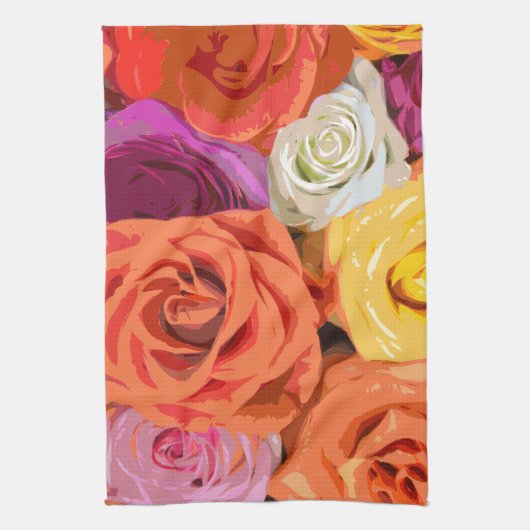 バラ キッチンタオル (縦)